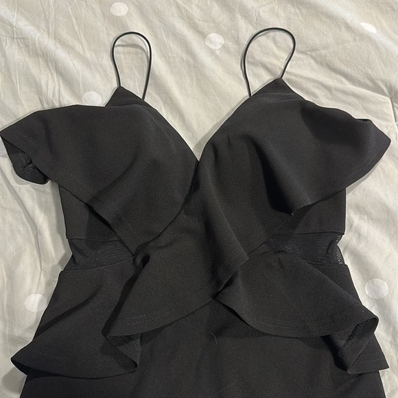 M Boutique black dress with mesh cut out - Picture 3 of 4